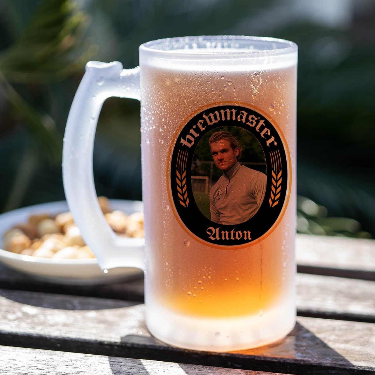 Wanapix | Boccali da Birra Opachi | Personalizza con Nome | Vetro Satinato | 500 ml | Lavabile in Lavastoviglie | Monaco