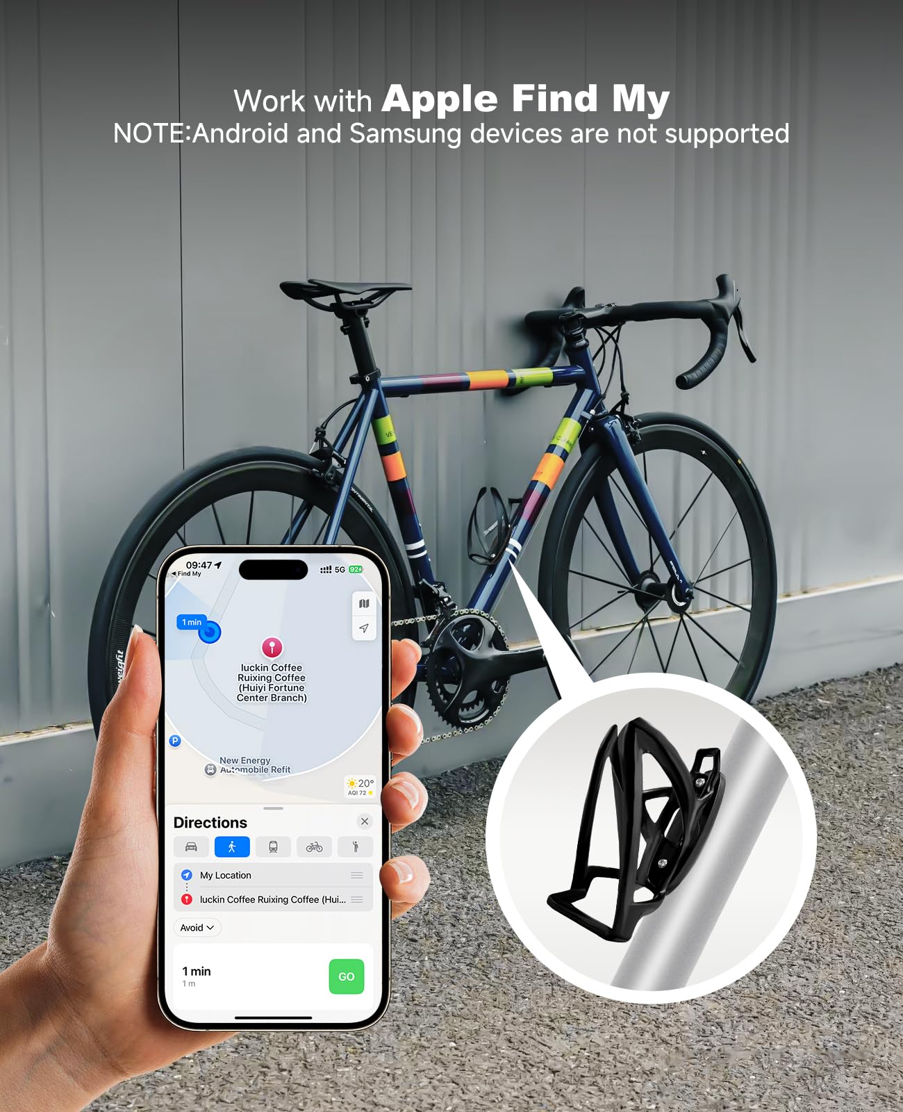 Amazon.co.jp: Apple Find My Bike Tracker 2024 | 隠しGPSトラッカー