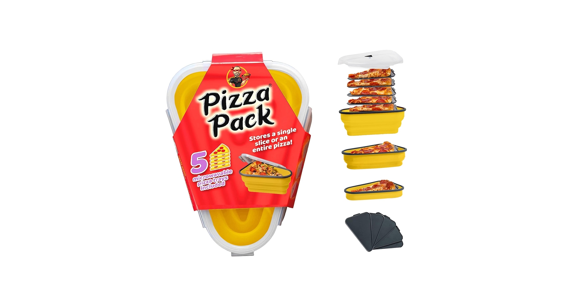 【即購入可】PiZZA THE BEST Amazon.com: The Perfect Pizza Pack™ - Reusable Pizza Storage