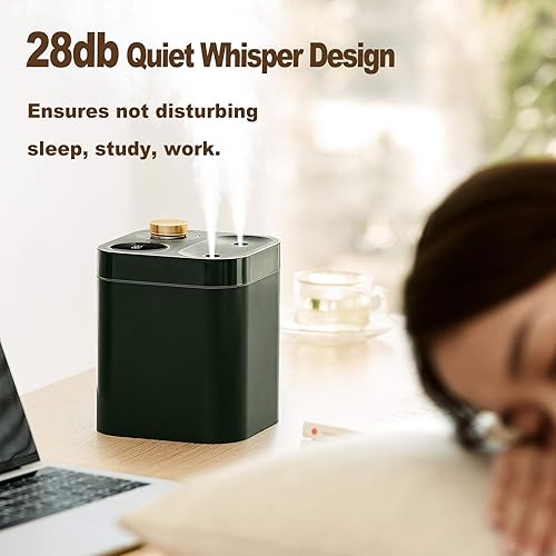 Miniatura 4 de Portable Cordless Plant Humidifier 800ml Orfonbi, Battery Operated Small Cool Mist Humidifiers for up to 8 Hours, 28db Quiet, USB Rechargeable Mini