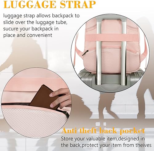 Miniatura 42 de MATEIN - Mochila empresarial para laptop de 15.6 pulgadas, mochila de viaje con puerto de carga USB, resistente al agua, para trabajo, universidad