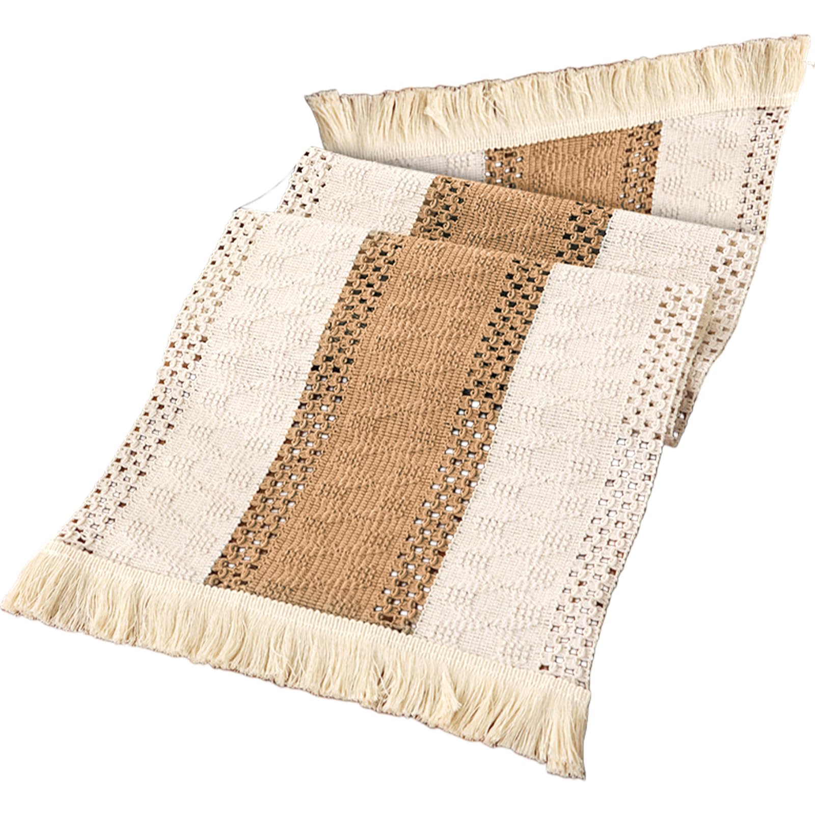 Tassels Trim Table Runner 30x140cm Polyester Designs Washable Decorative Home Dining Decoration Polyester Fiber Decorative Table Runner