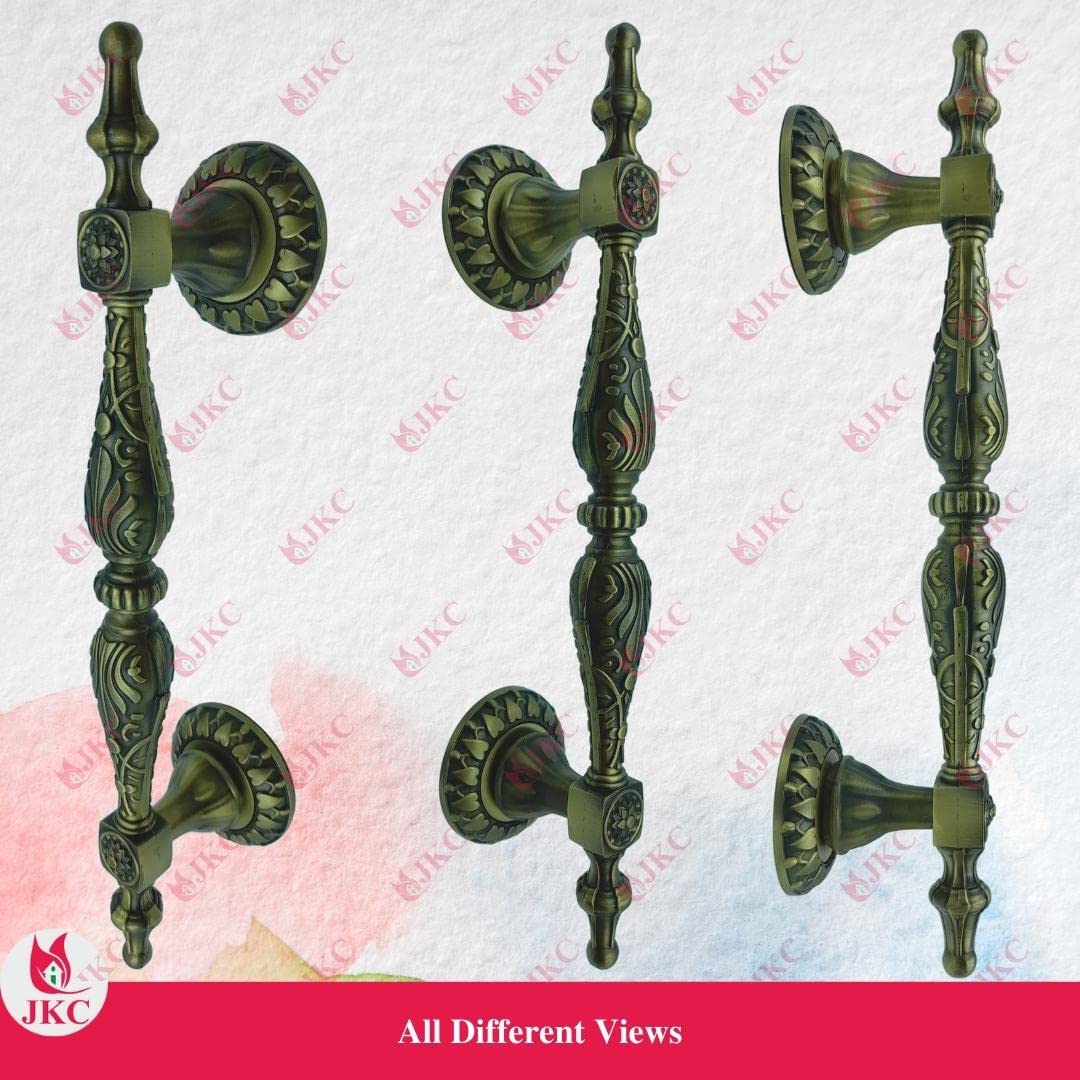 JKC Antique Door Handle 8 Inch, Suitable for Main Door - Elegant and Classic Door Handles, Perfect for Wardrobe Doors and Main Door Handle Needs - Pack of 1 3