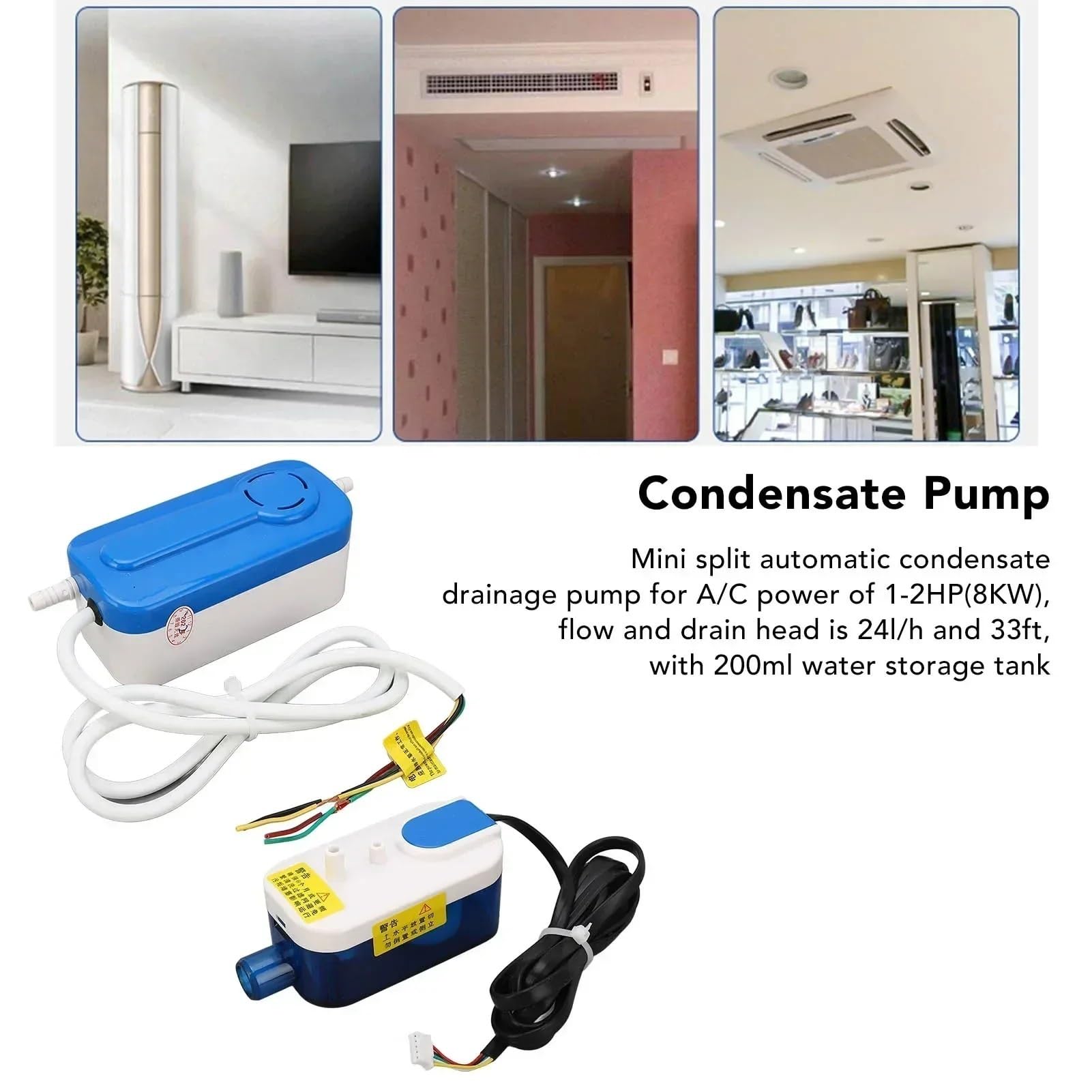 Pompa Condensa Climatizzatore, Pompa di scarico della condensa del condizionatore d'aria Mini Split portatile automatico for condizionatore d'aria