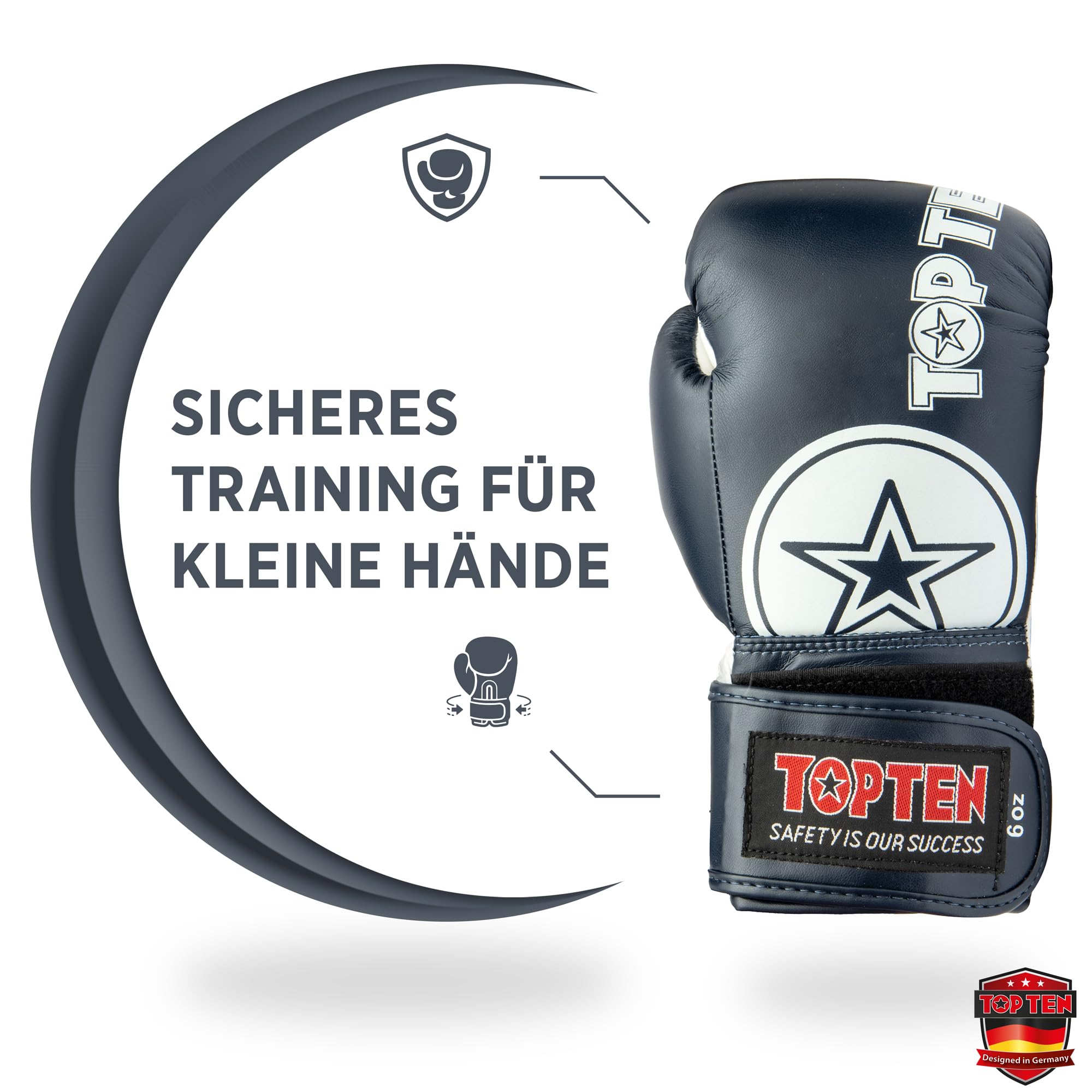 TOP TEN Boxhandschuhe Kids | Kinderboxhandschuhe | schmale Passform | 6-8 oz