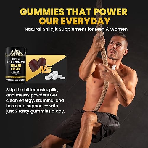 Miniatura 6 de Gomitas puras de Shilajit del Himalaya para hombres y mujeres, gomitas de oro Shilajit ricas en Ashwagandha, Gokshura con más de 85 oligoelementos