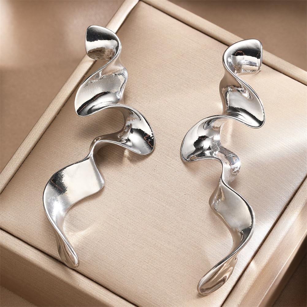 Irregular WaterDrop Earrings Melted Liquid Asymmetrical Drop Earrings for Women Embrace Minimalist Statement Earrings Jewelry - Image 7