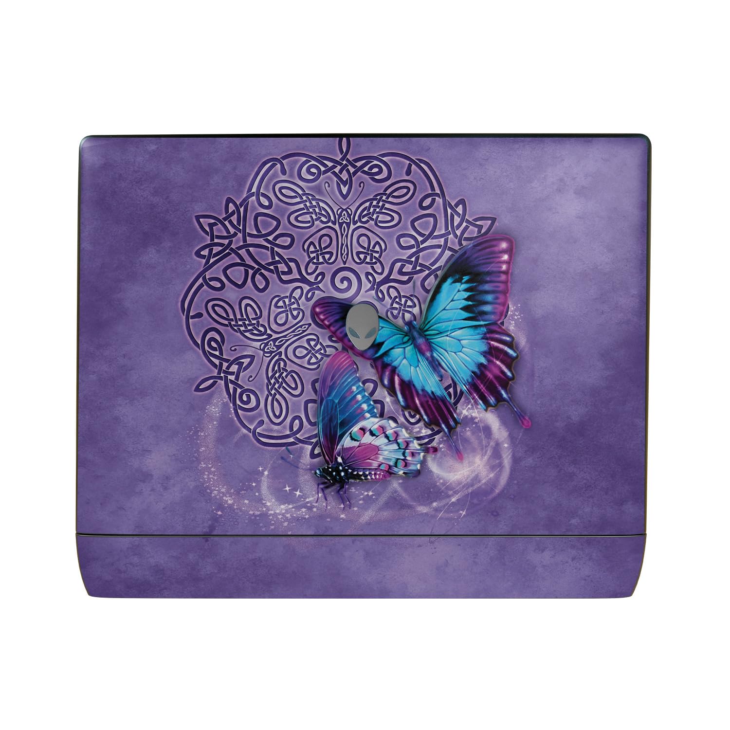 Laptop Skin Compatible with Alienware 16 Area-51 (2025) - Celtic Butterflies - Premium 3M Vinyl Protective Wrap Decal Cover - Easy to Apply | Crafted in The USA by MightySkins