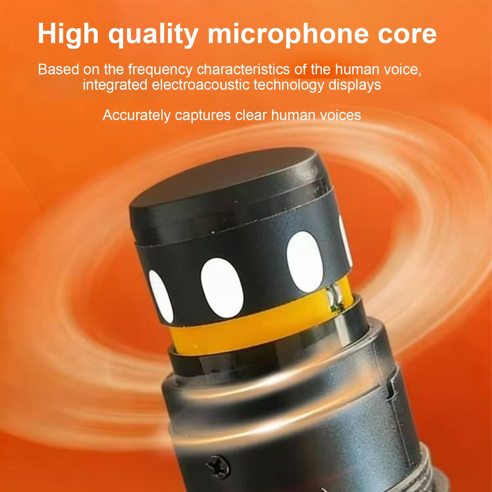 Fafeicy Handheld-Karaoke-Mikrofon, Kabelloses Mikrofon mit RGB-Lichtern für Gesang, Live-Streaming, Bühnenauftritt mit 6,5-mm-Audioschnittstelle, UHF-Übertragung (1-zu-2)