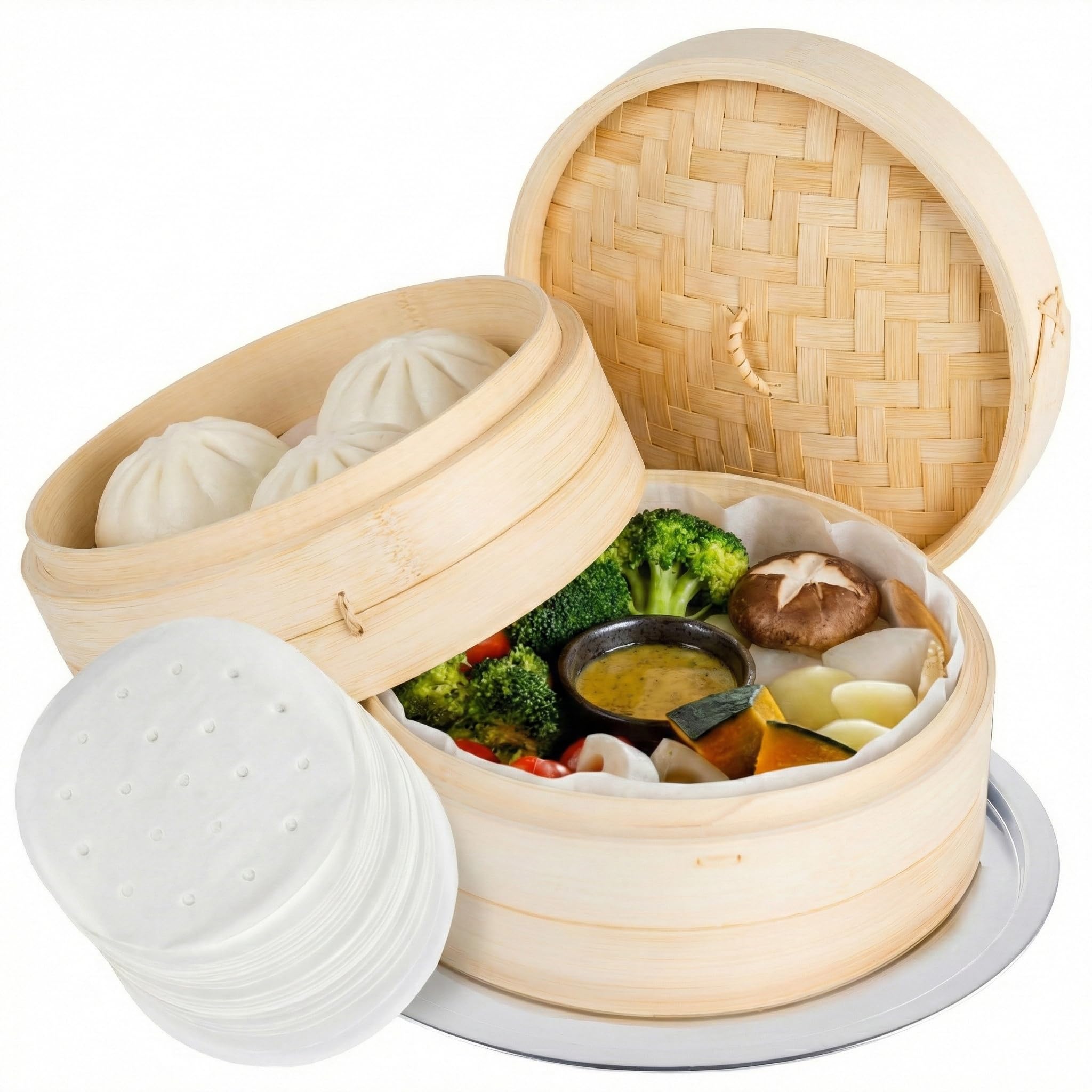 Amazon | 【蒸し板/ 蒸しシート50枚/調整輪付き！】買い足し不要