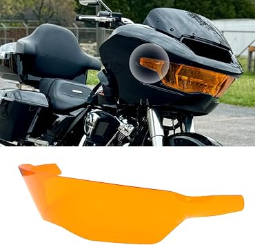 Headlight Lens Cover for Harley, Front Headlamp Protection Cover Waterproof Anti-scratch Lenses Guard for Harley Davidson CVO Road Glide FLTRXSE 2023-2024/ST 2024 Accessories (Orange)