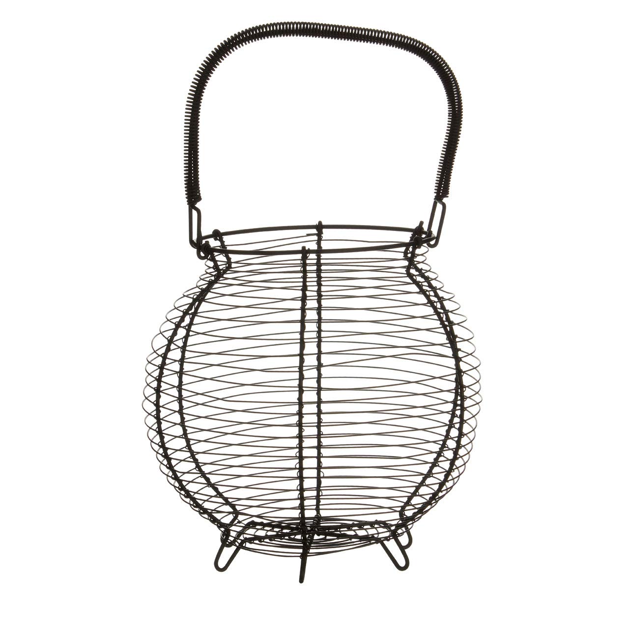Premier Housewares - Cestino portauova in fil di ferro., Filo di ferro., Nero, H33 x W21 x D31cm