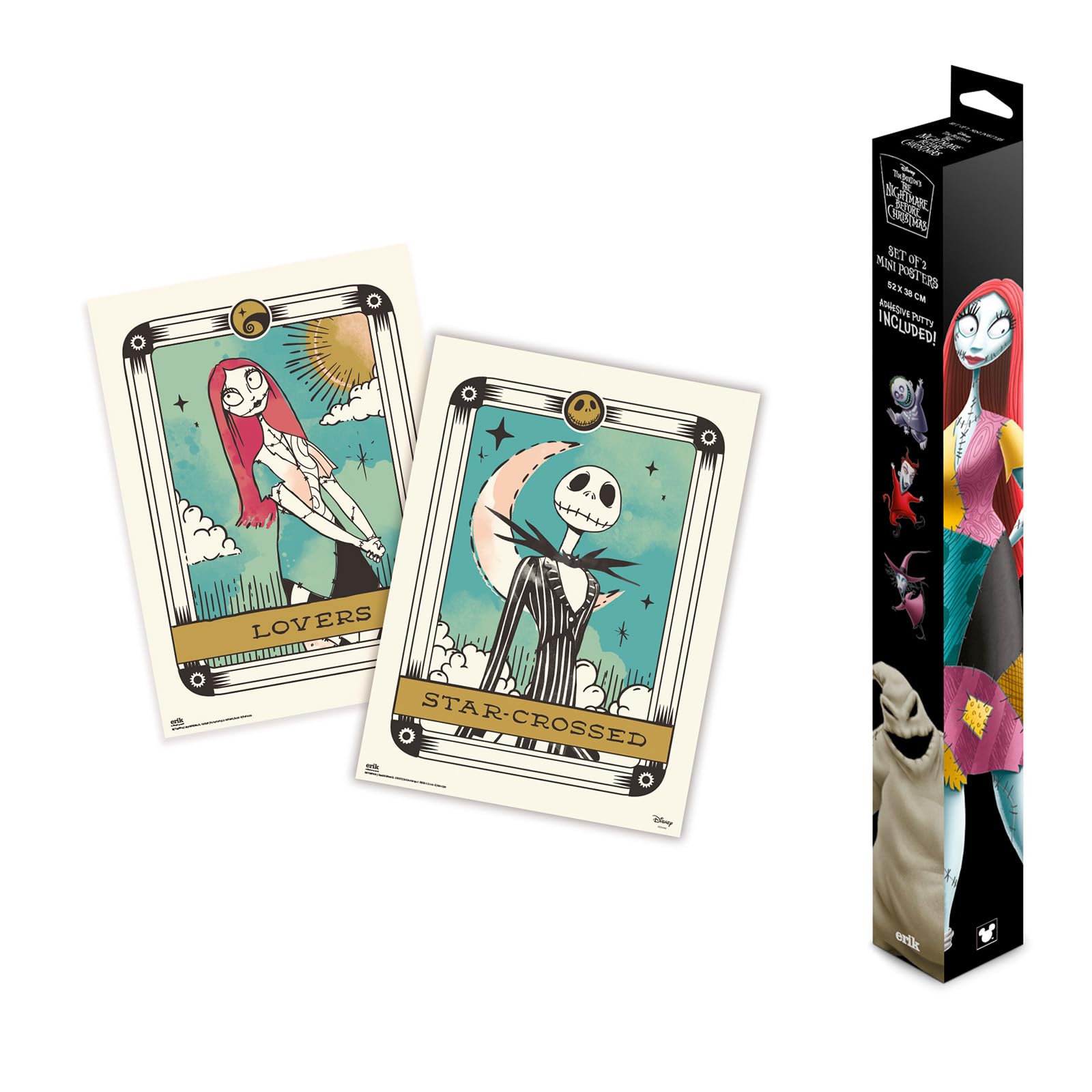 Grupo Erik Multicolour The Nightmare Before Christmas Poster - Set Of 2 Mini Posters