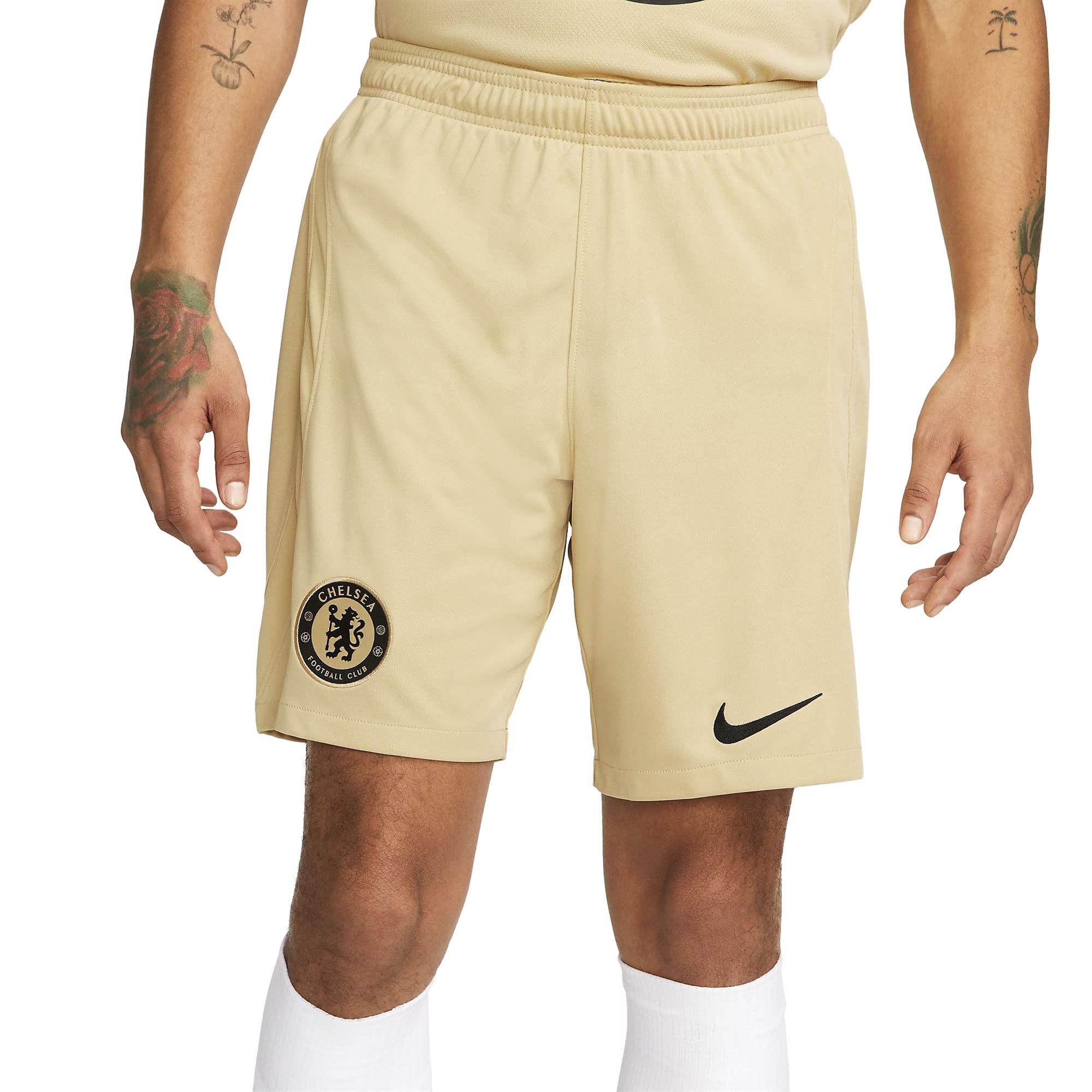 NIKE Mens 2022/23 Season Official Third Kit Shorts, Sesame/Black, M EU