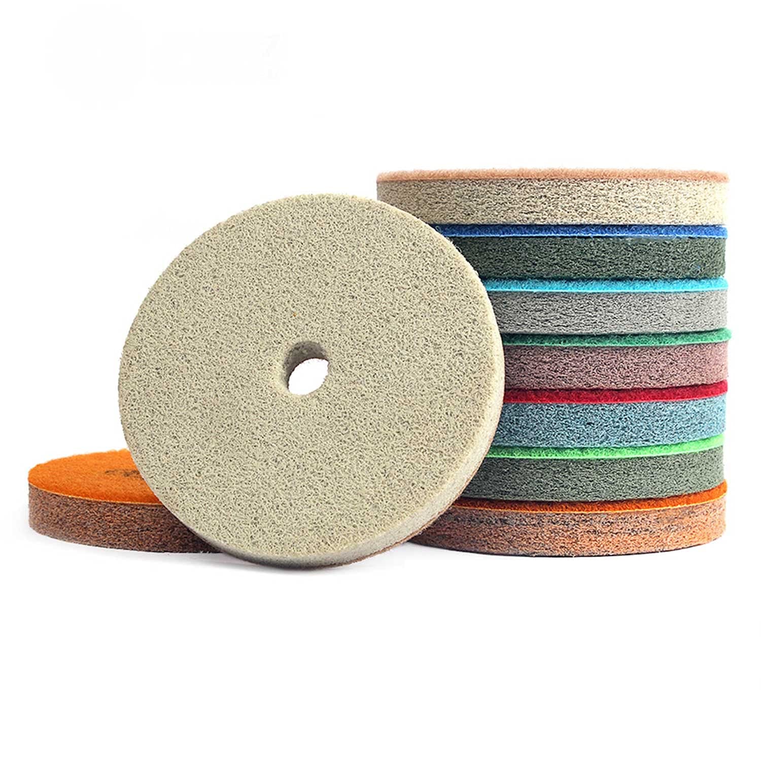 Éponges de polissage diamantées pour meuleuse de granit et marbre Z-LION de 10,2 cm
