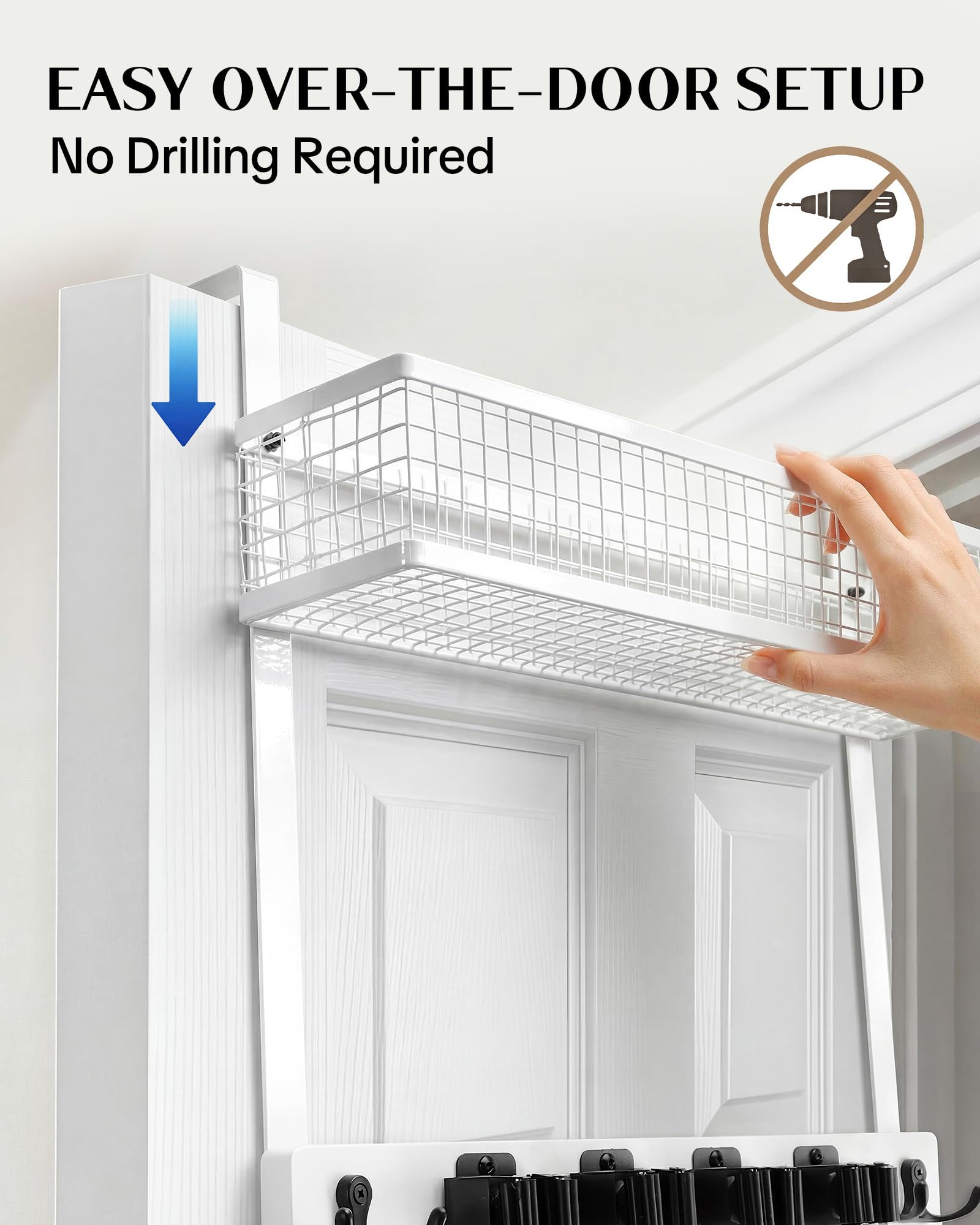 Over the Door Broom Holder - Organize Cleaning Supplies -3