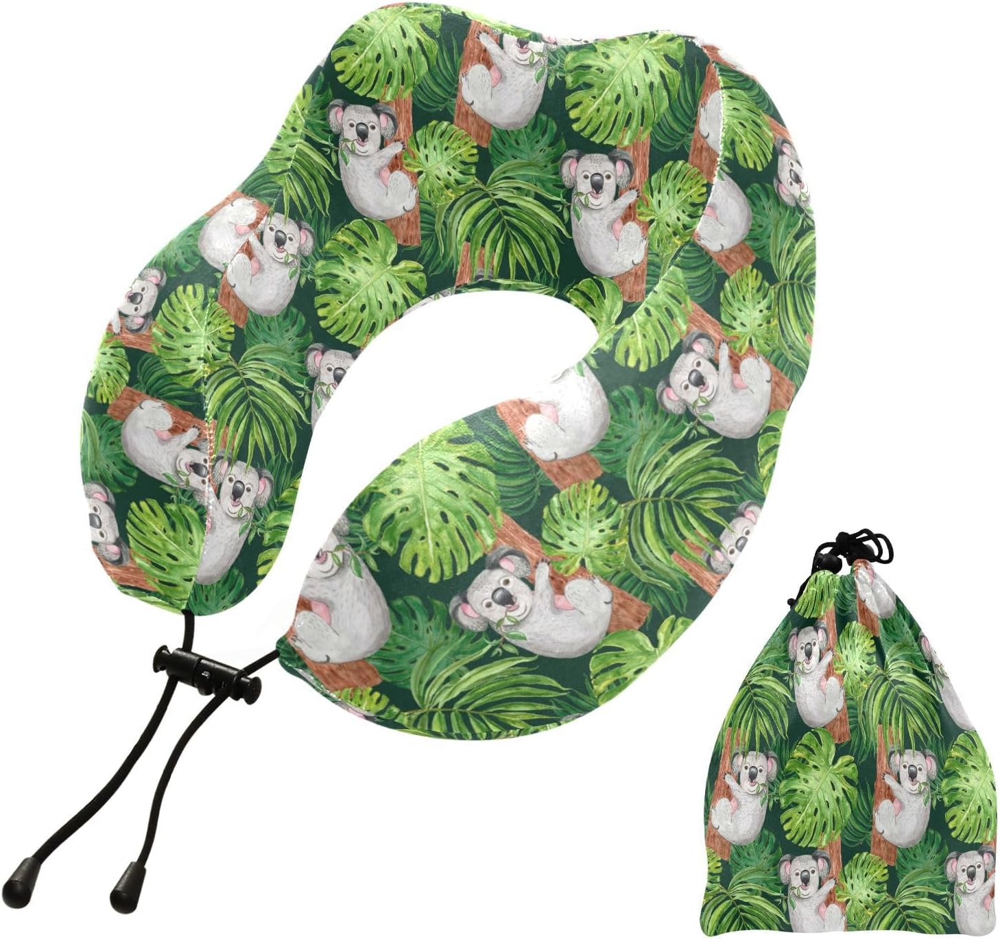 Travel Pillow Cute Koala Bear Palm Leaves Memory Foam Neck Pillow Support Pillow Neck Cushion Travel Pillow Cute Koala Bear Palm Leaves Memory Foam Neck Pillow Support Pillow Neck Cushion