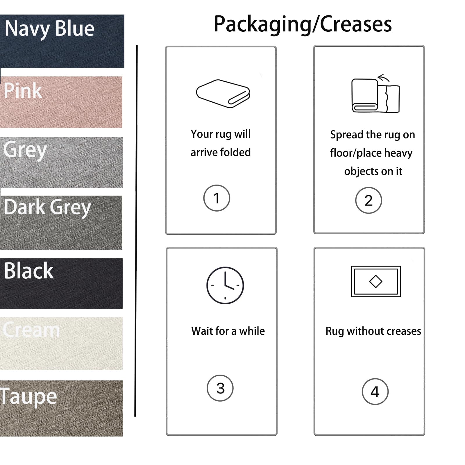 Ceneco Grey Rugs Living Room, Short Pile Rugs for Bedroom Washable Thin Rug, Non Slip Small Mat - Image 4