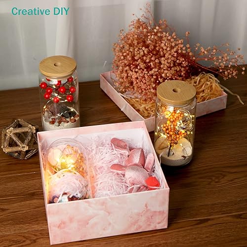 Miniatura 8 de Paquete de 6 vasos de cerveza con tapas de bambú y pajita vasos de vidrio transparente de 16 onzas con tapas y posavasos vasos de café helado vasos