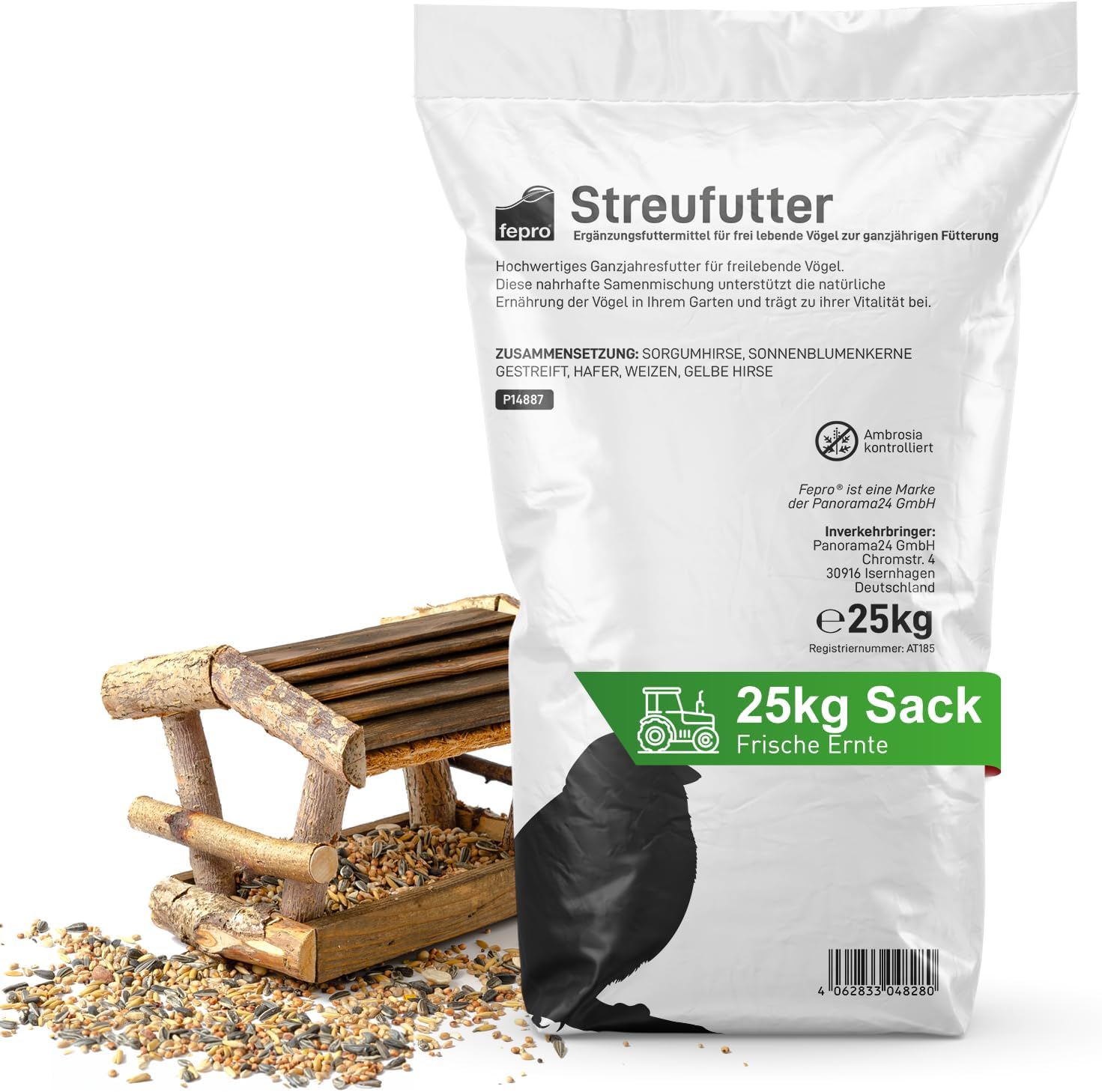 25kg Fettfutter Ganzjahres Wildvogelfutter Mischfutter Streufutter 25