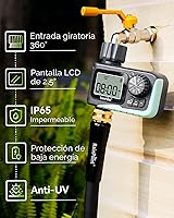 Vista 8 de RAINPOINT Temporizador de manguera de jardín de 1 salida con retardo de lluvia/modo de riego manual/automático para césped de piscina, temporizador
