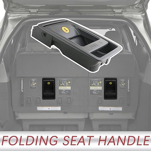 Miniatura 2 de TQPONLY Manija de liberación de cierre de asiento plegable, compatible con Toyota Sienna 11-20  Reemplaza 75220 72909-08011 (gris)