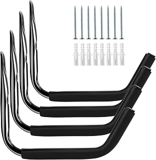 Heavy Duty Kayak Storage Hooks Set - Garage Kayak Wall Hangers Hooks -for Home, Garage, Storage, Ski Board,Bike, Ladder, Kayak, Holds Up to 100 LB(45KG) Capacity (15")