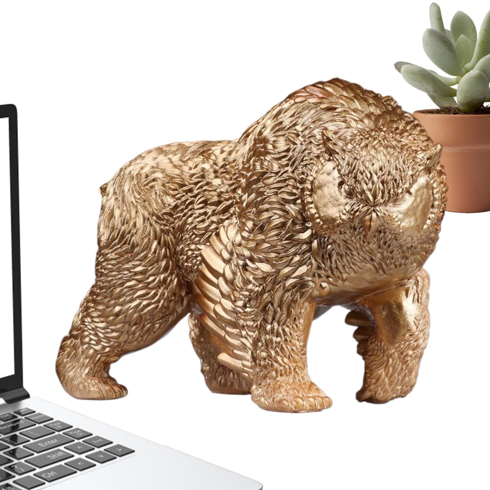 Estatua de oso para jardín y decoración moderna de terrazas en resina