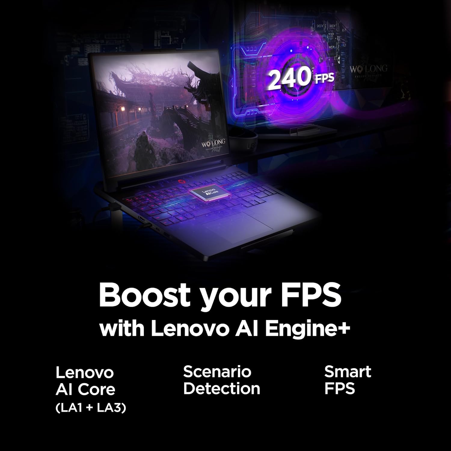 Lenovo Legion Pro 7i – AI-Powered Gaming Laptop – Intel® Core Ultra 7 255HX – 16" WQXGA PureSight OLED Display – 240Hz – NVIDIA® GeForce RTX™ 5070 Ti – 32GB Memory – 1TB Storage – PC GamePass