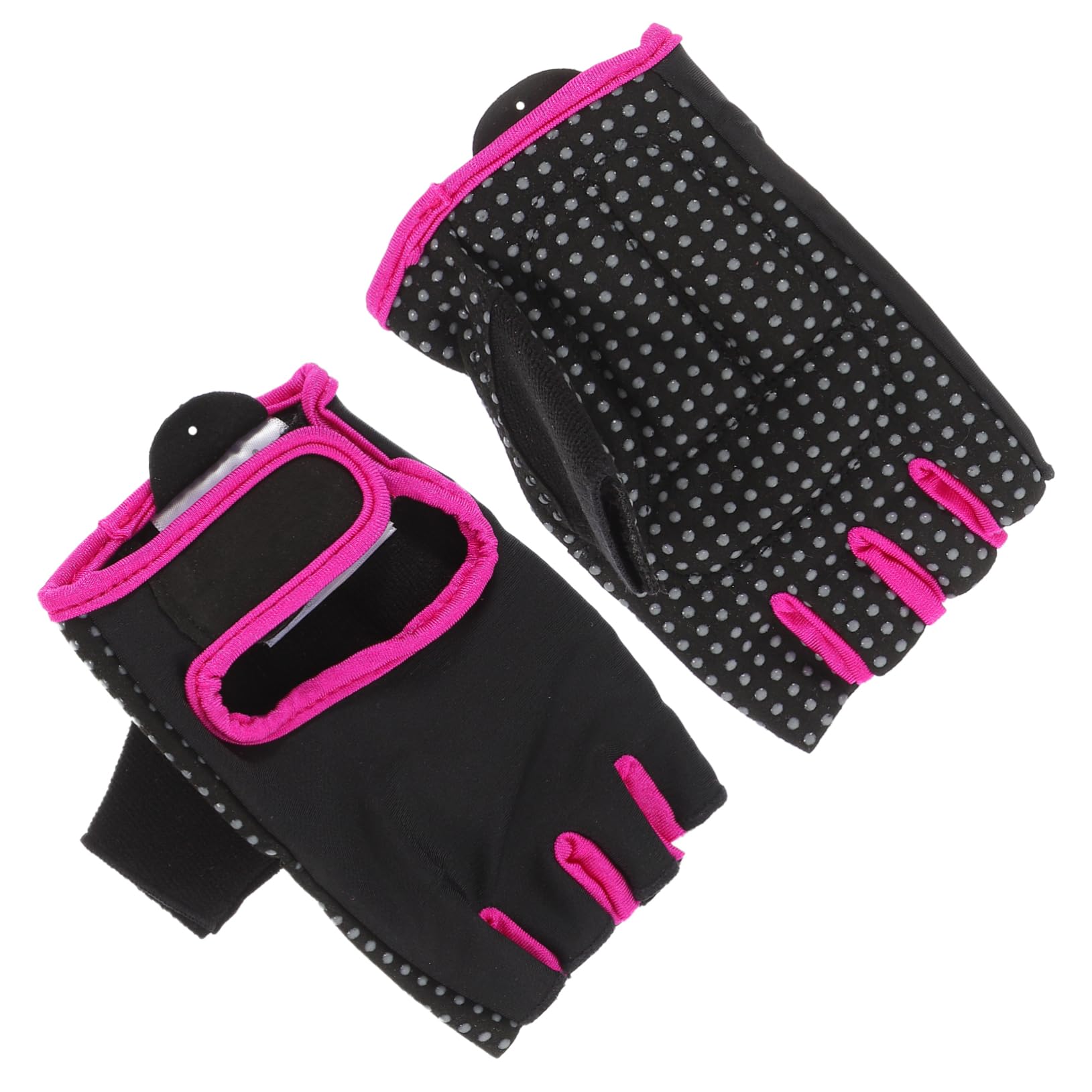 POPETPOP 3 Guantes de Silicona Antideslizantes de Medio Dedo para Fitness Ciclismo Senderismo Deportes al Aire Color Negro/Talla Diseño Cómodo.
