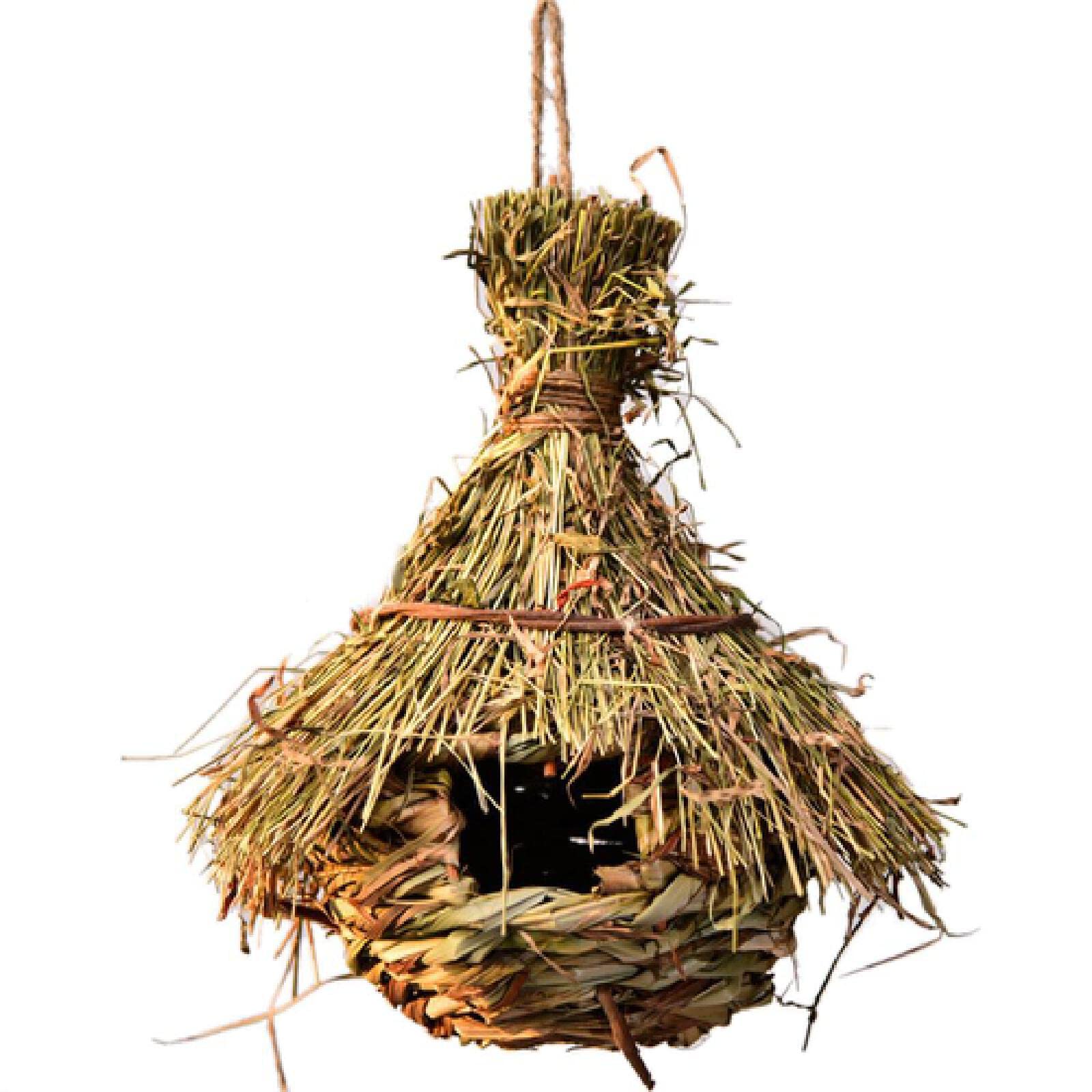 Nid d'oiseau, Nid d'oiseau Cage à Oiseaux en Herbe œufs Maison Extérieure Décorative Tissé Suspendu Perroquet Maisons Chambre for Animaux de Compagnie F(F)