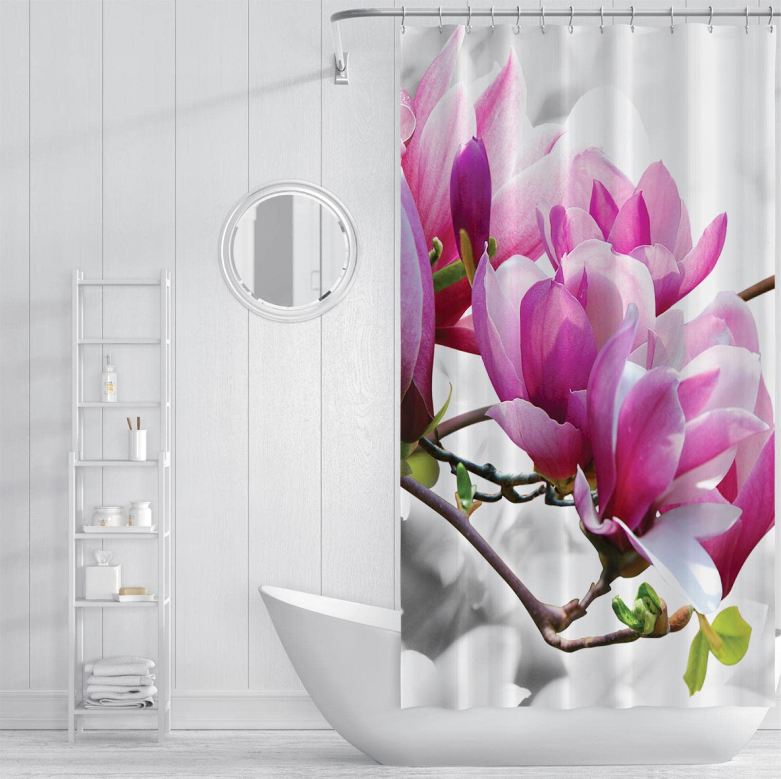 Piękna orchidea zasłony prysznicowe zasłona łazienkowa tkanina zmywalna poliester do kąpieli Home Fashion Art Decor z haczykami szer. 200 x dł. 220 cm zasłona prysznicowa