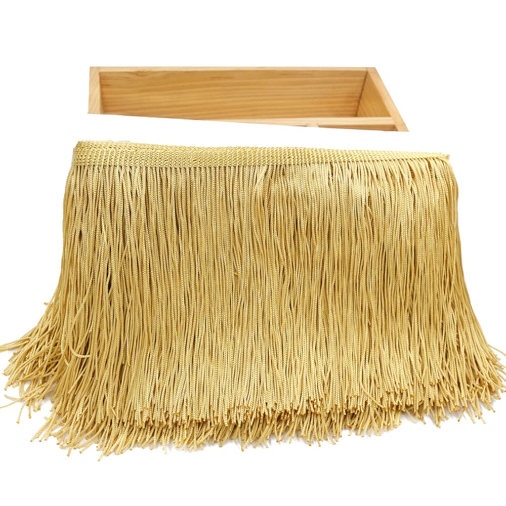 Cinta De Seda Con Flecos Y Borlas De 2 Metros (15cm Ancho) – Decoración Para Disfraces, Ropa, Manualidades Y Fiestas (Negro, Blanco Y Más Colores)
