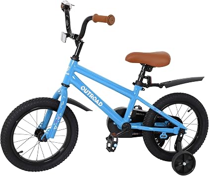 Max4out Folding Kids Bike for 3-9 Years Old Boys and Girls 14/16/18 Inch Foldable Kids Toddler Bicycles with Flash Lighting Training Wheels and Dual Handbrakes, Baby Bike
