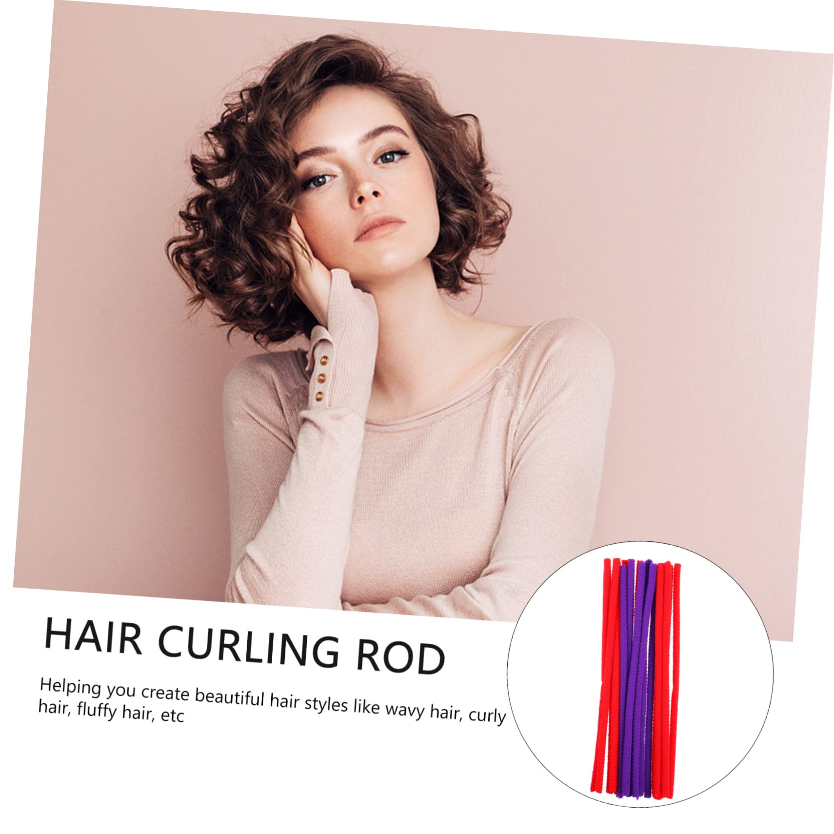 IWOWHERO 90Pcs Hair Perm Rods Cold Wave Curling Rods for Women Non Slip Hair Rollers for Beautiful Wavy Fluffy Curly Styles for Salon Home Use Random Color