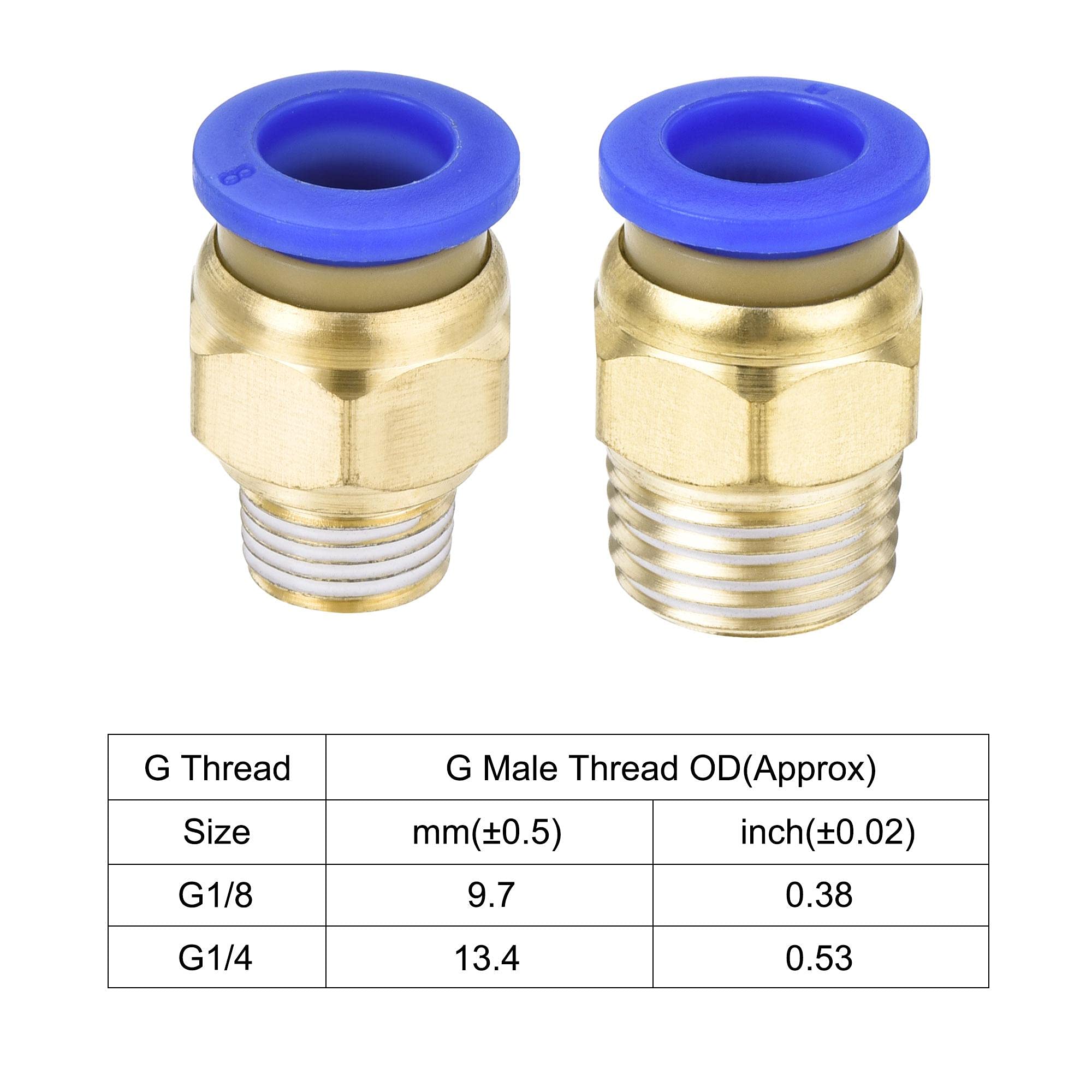 uxcell Kit de tuyau pneumatique en polyuréthane de 8 mm de diamètre extérieur - 10 mètres - Noir - Avec 10 raccords à pousser pour connecter