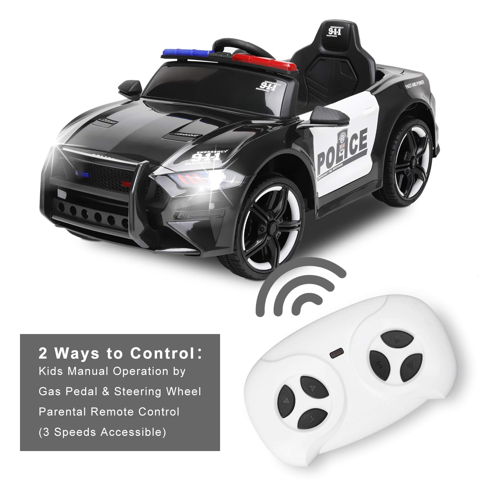 Dodge Charger 12v Police Ride On Licensed 12V Dodge Charger Kids