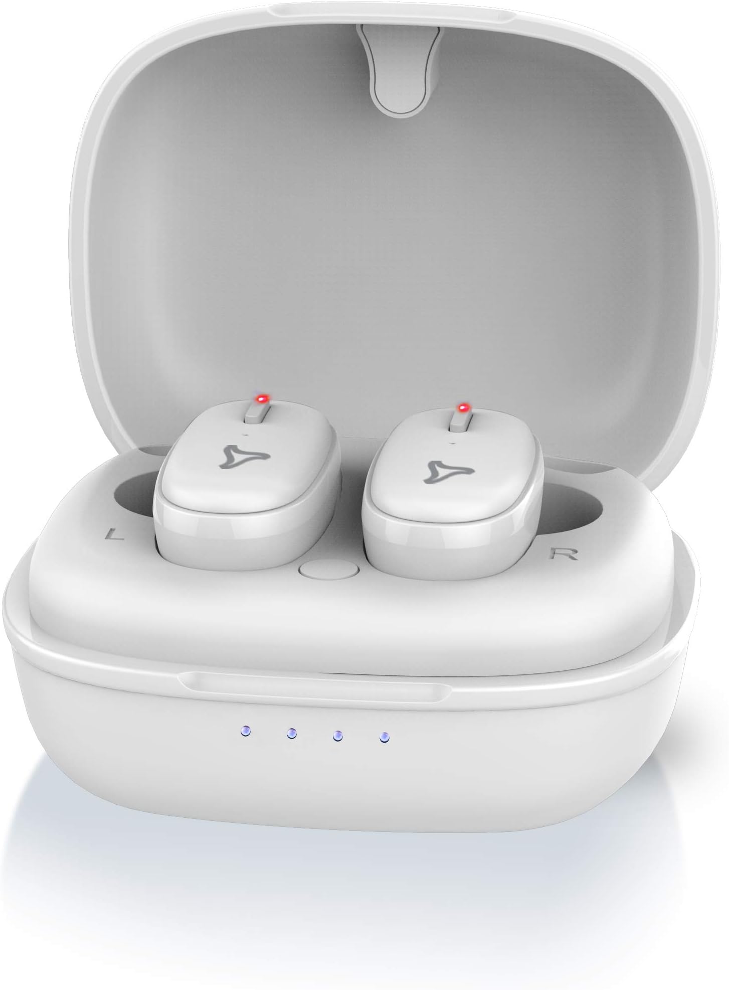 SYSKA IEB300 Ear GO True Wireless Earbuds with Portable Mini Charging Box Compatible with Google Assistant and SIRI (White)