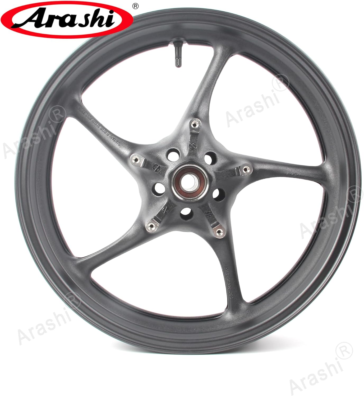 Arashi Front Wheel Rim and Brake Discs Rotors for Yamaha FZ1 2006-2009, Motorcycle Replacement Accessories Parts Matte Black