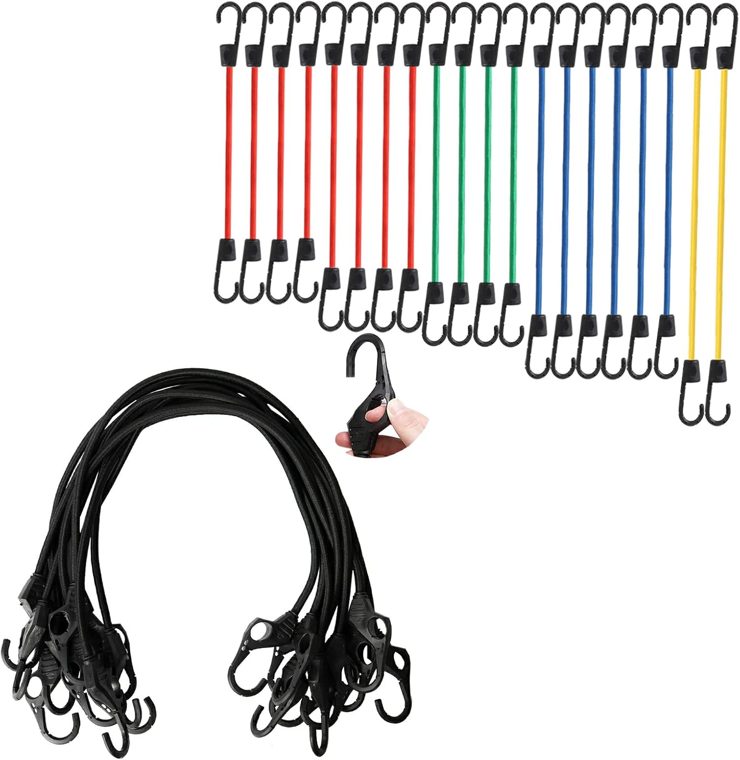 XSTRAP 20 Pieces Premium Bungee Cords Assortment includes