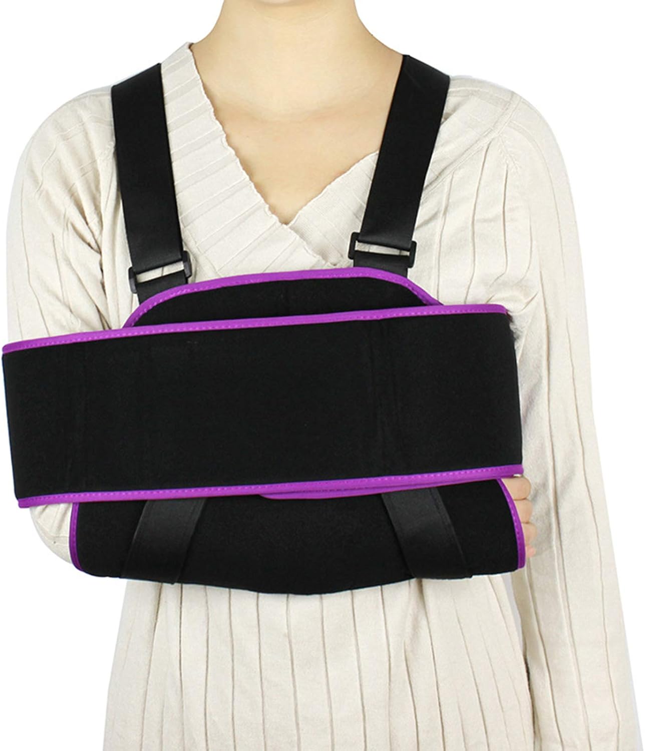 Arm Sling Shoulder Immobilizer Rotator, Breathable Material, Ultimate Comfort, Split Strap, Adjustable Shoulder Strap, Elbow Support for Broken for Shoulder Injury, Availa
