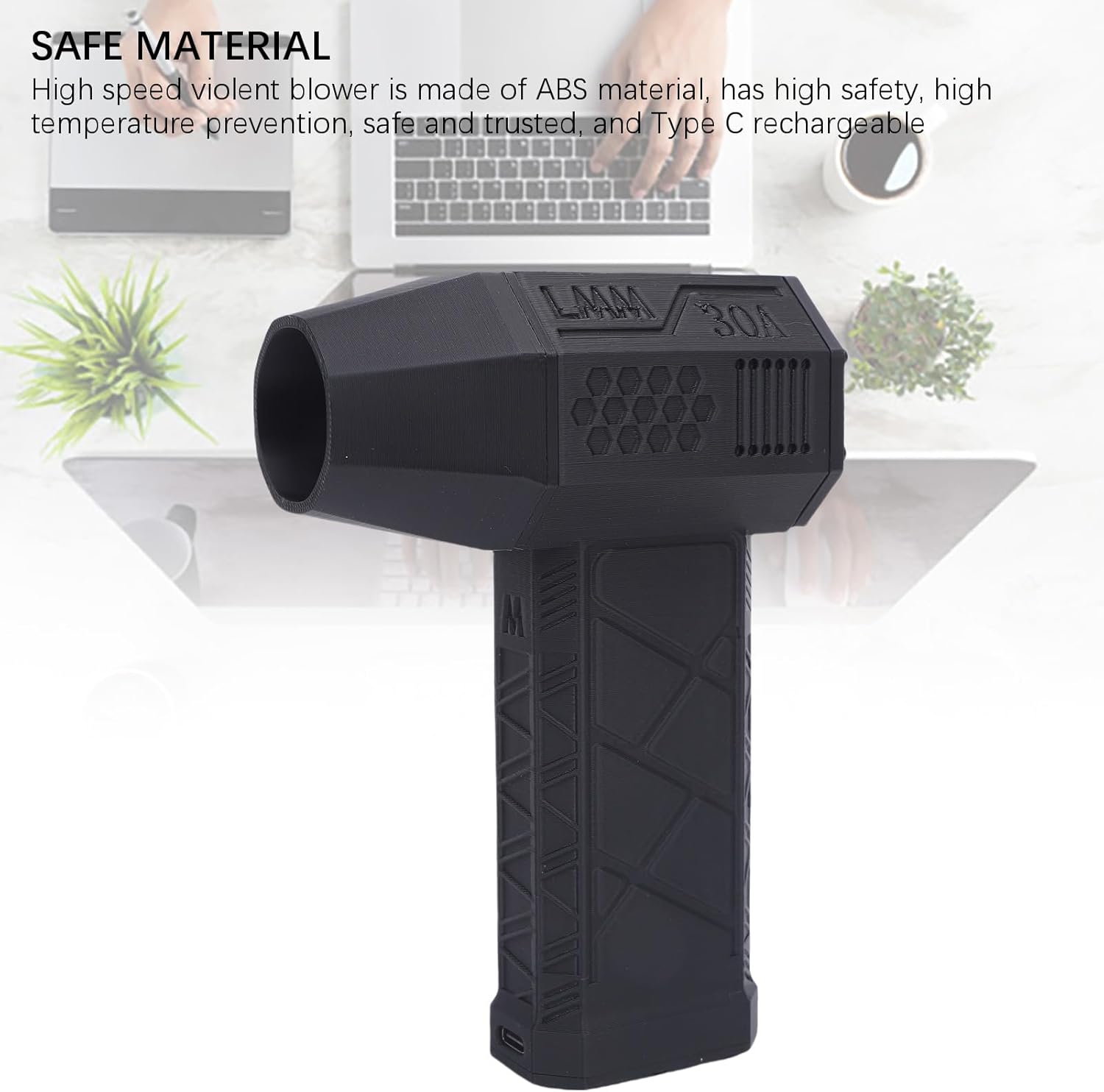 Zunate High Speed Violent Air Blower, 8000mAh Li ion Battery Type C Rechargeable, 56m s Wind Speed, 380G Wind Pressure, Multi functional Electric Air Dirties Collector, Applicable to