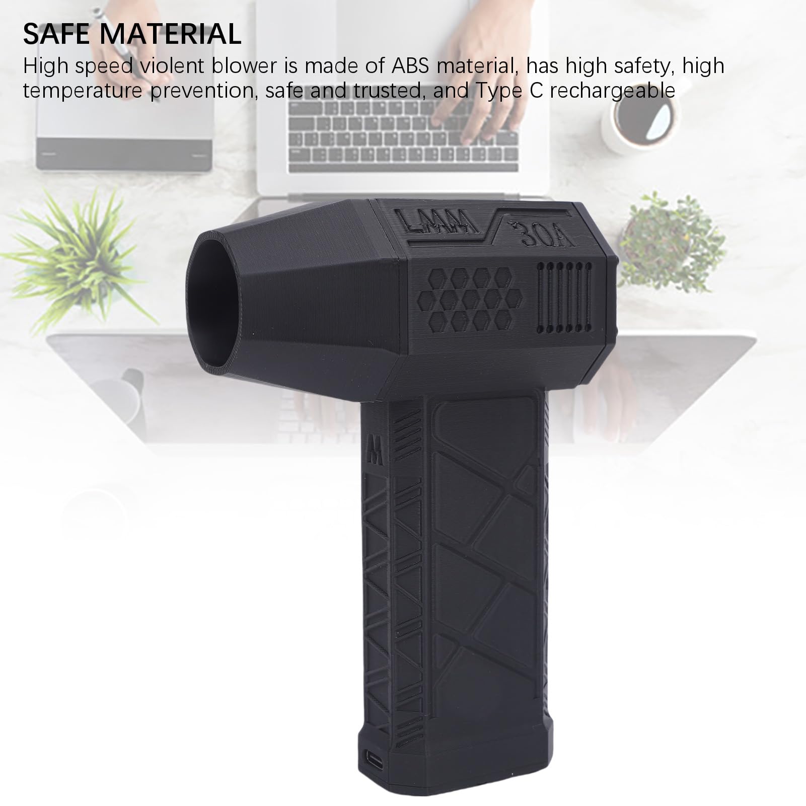Aire Comprimido Duster, 130000 Rpm de Aire Eléctrico de Alta Velocidad con Motor sin Escobillas, Soplador de Aire Inalámbrico de Mano Recargable para PC, Teclado, Automóvil,