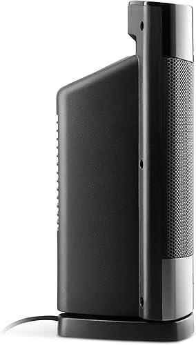 Miniatura 9 de Lasko Ellipse - Calentador de mesa de cerámica para el hogar con interruptor de vuelco, bloqueo para niños, pantalla digital, termostato, modo