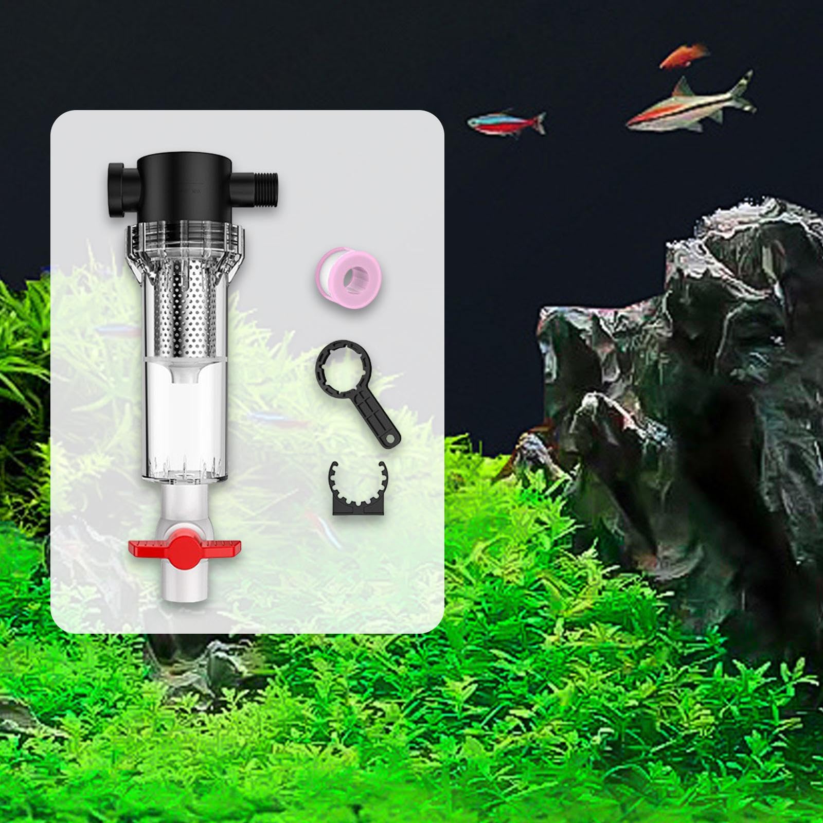 F Fityle Filtre D'Aquarium Puissant Accessoire Interne Transparent Anneau en Silicone Étanche Pompe Professionnelle et Système de Nettoyage Facile Adapté pour, 10 Mailles