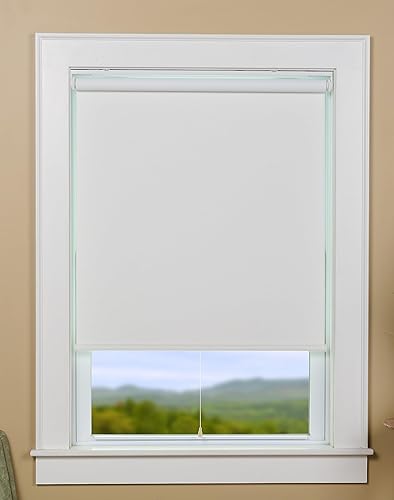 Miniatura 4 de Green Mountain Vista Persiana enrollable de lino sin cordón con aislamiento térmico y tela de protección UV, 35 pulgadas de ancho x 72 pulgadas de