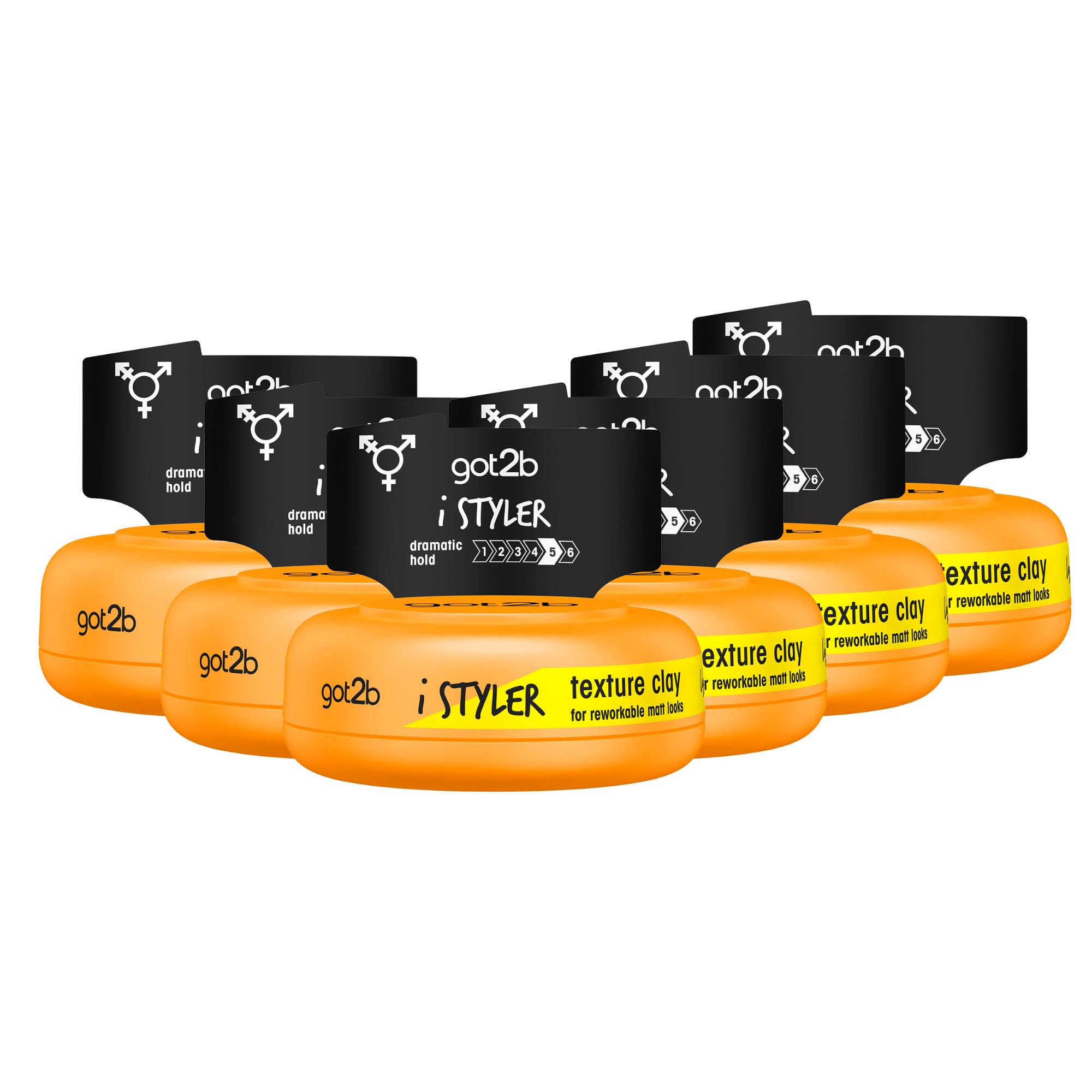 6 x Got2B iStylers Texture Clay 75ml by istylers