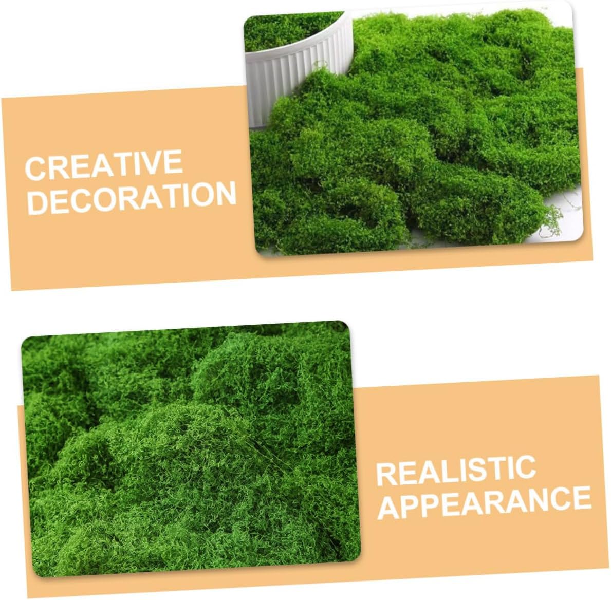 SEWOART 1bag Artificial Decorative Moss for Crafts and Micro Landscape Pack of Green Floral Moss for DIY Projects Table Centerpieces and Plant Decorations