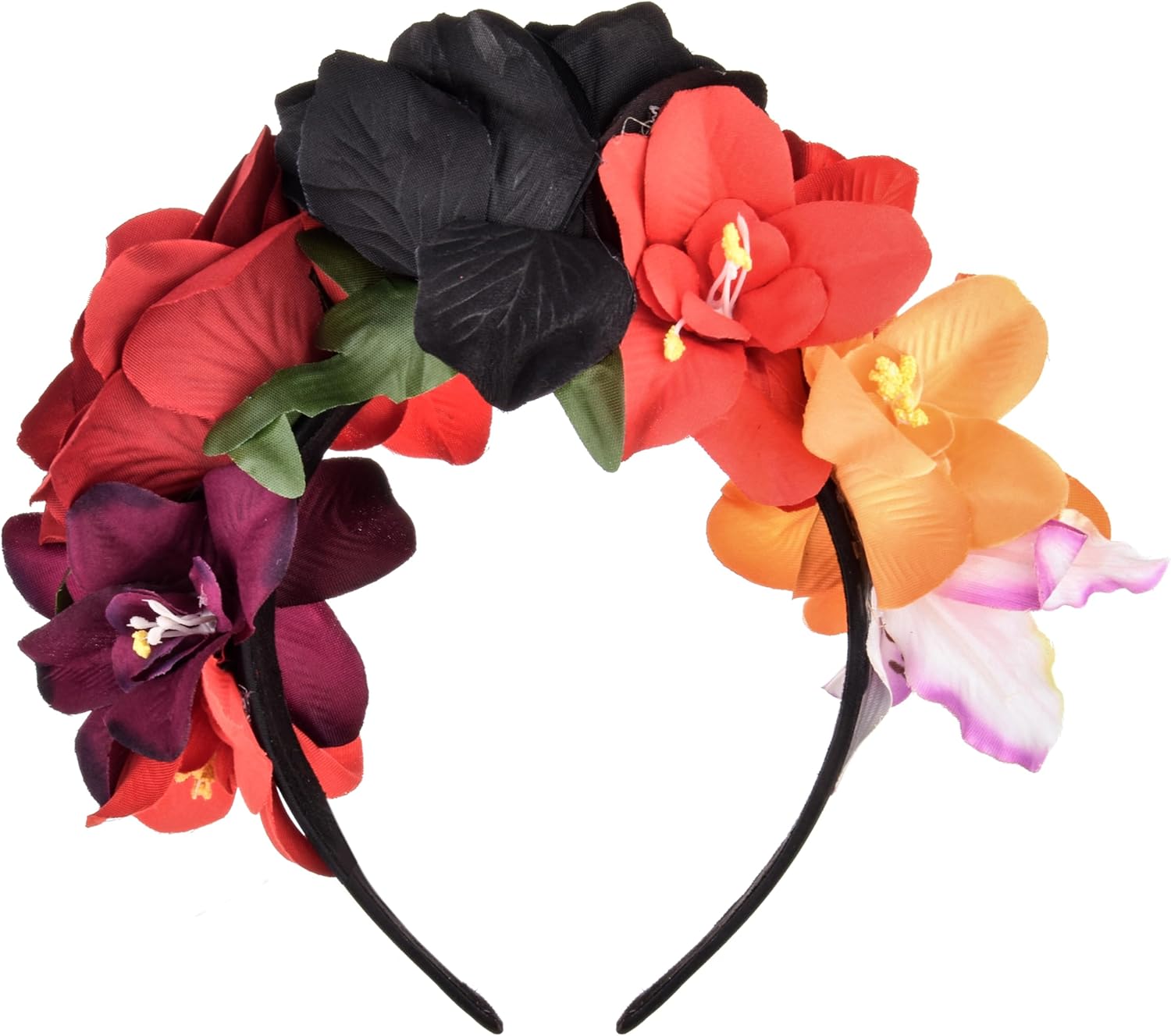 Costume Mexican Flower Crown Day of Dead Headpiece Hawaiian BOHO Floral Headband Dia de Los Muertos Party Favor - Image 4