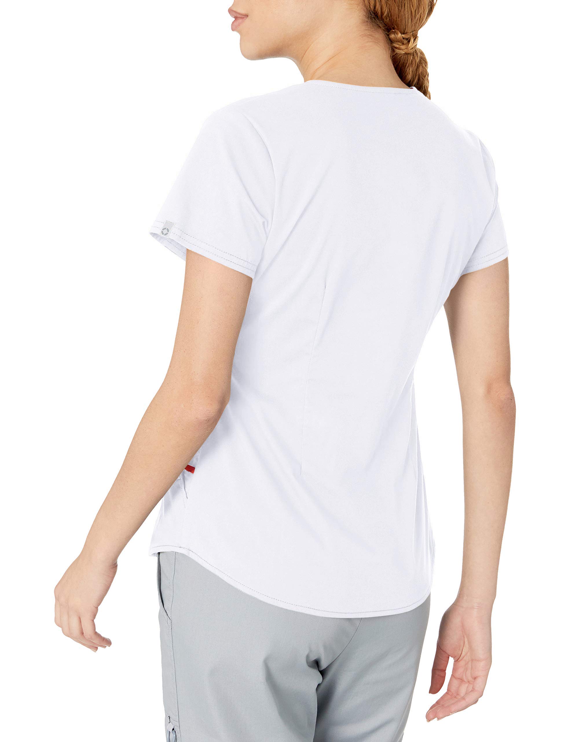 Code Happy Women's Plus Size Bliss Mock Wrap Top with Certainty, White, 5X-Large